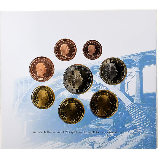 Luxembursko,
1 cent za 2 eurá,
Pont Adolf