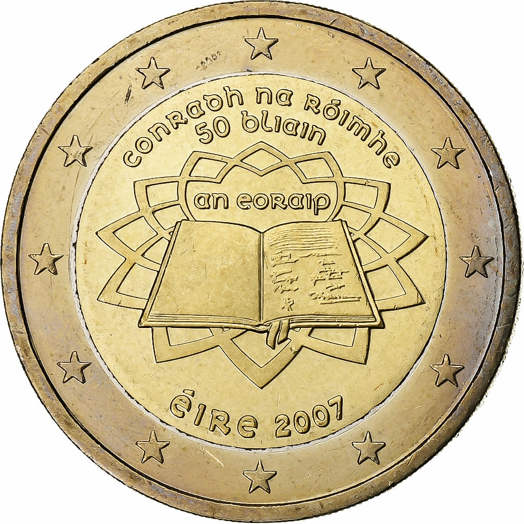 Írsko,
2 eurá,
Rímska zmluva
