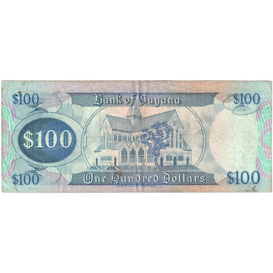 Guyana,
100 dolárov,
WF(40-45)