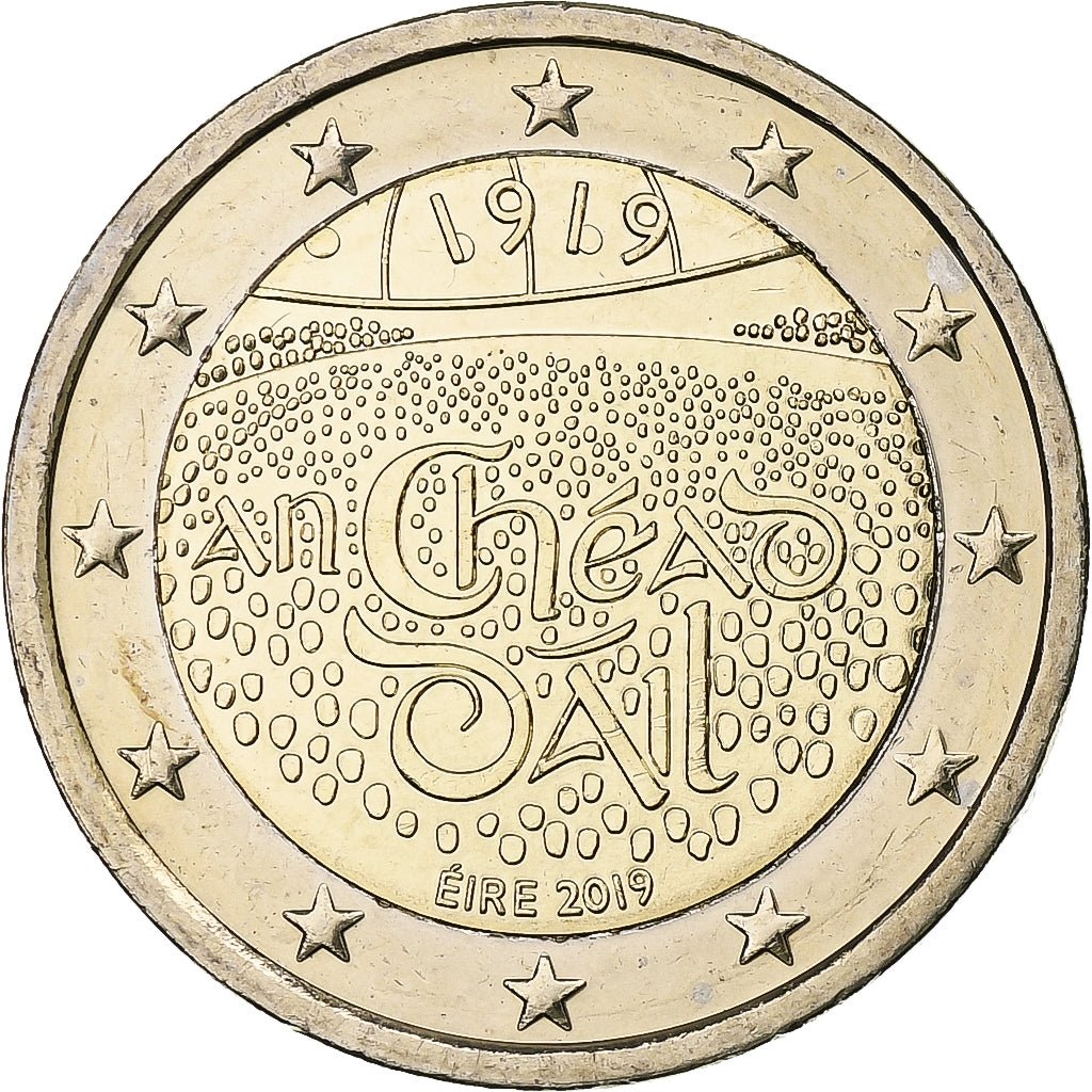 Írsko,
2 eurá,
Dáil Éireann