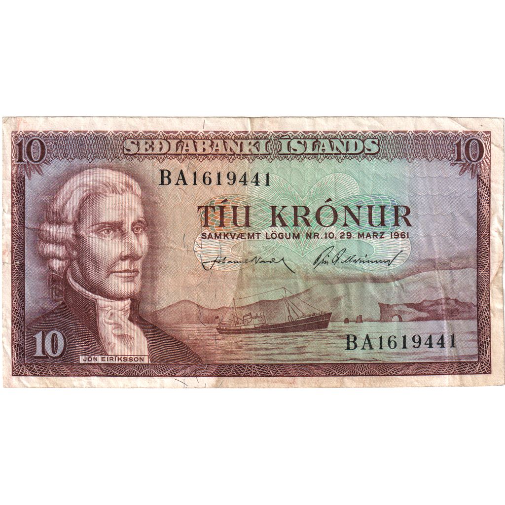 Island,
10 korún,
29. marca 1961