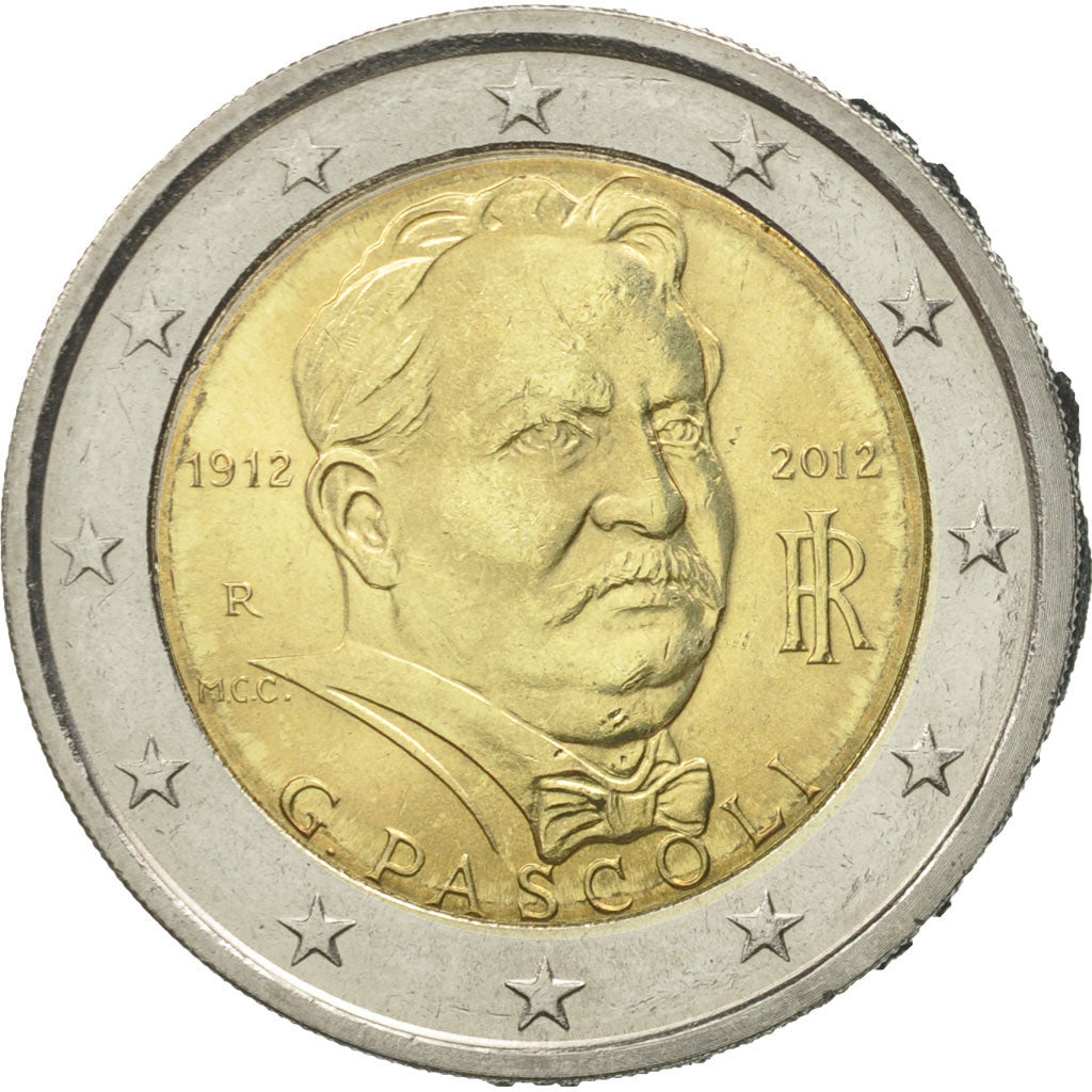 taliančina,
2 eurá,
100. Todestag von Giovanni Pascoli