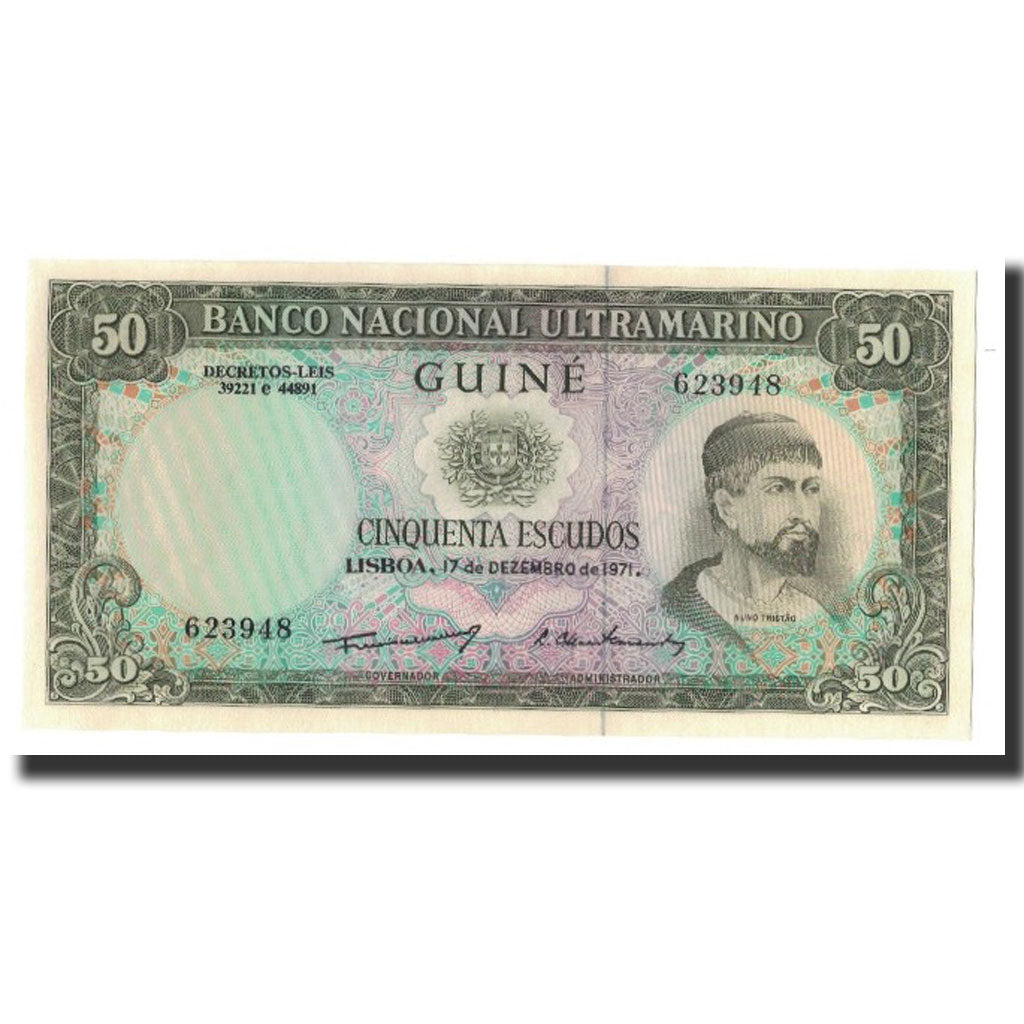 bankovka,
portugalská guinea,
50 escudo