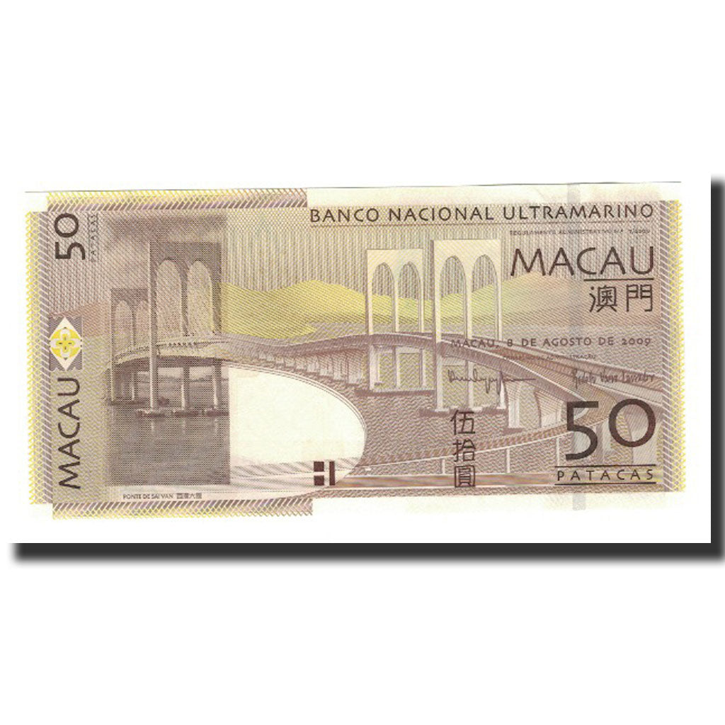 bankovka,
Macao,
50 Pataqov