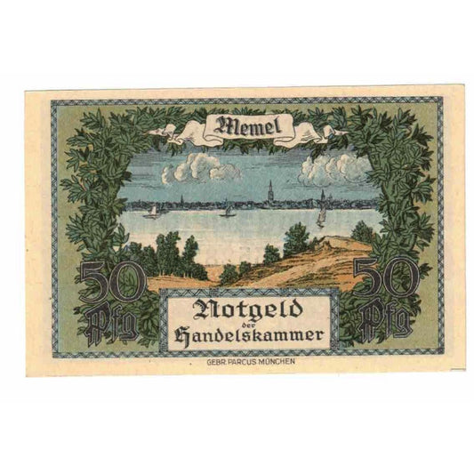 bankovka,
Memel,
1/2 Marka