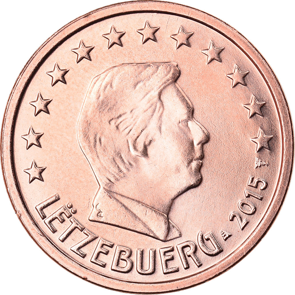 Luxembursko,
2 euro centy,
2015