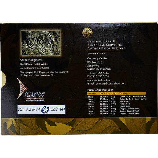 Írsko,
 
 1 cent za 2 eurá,
 
 Euro - Newgrange set