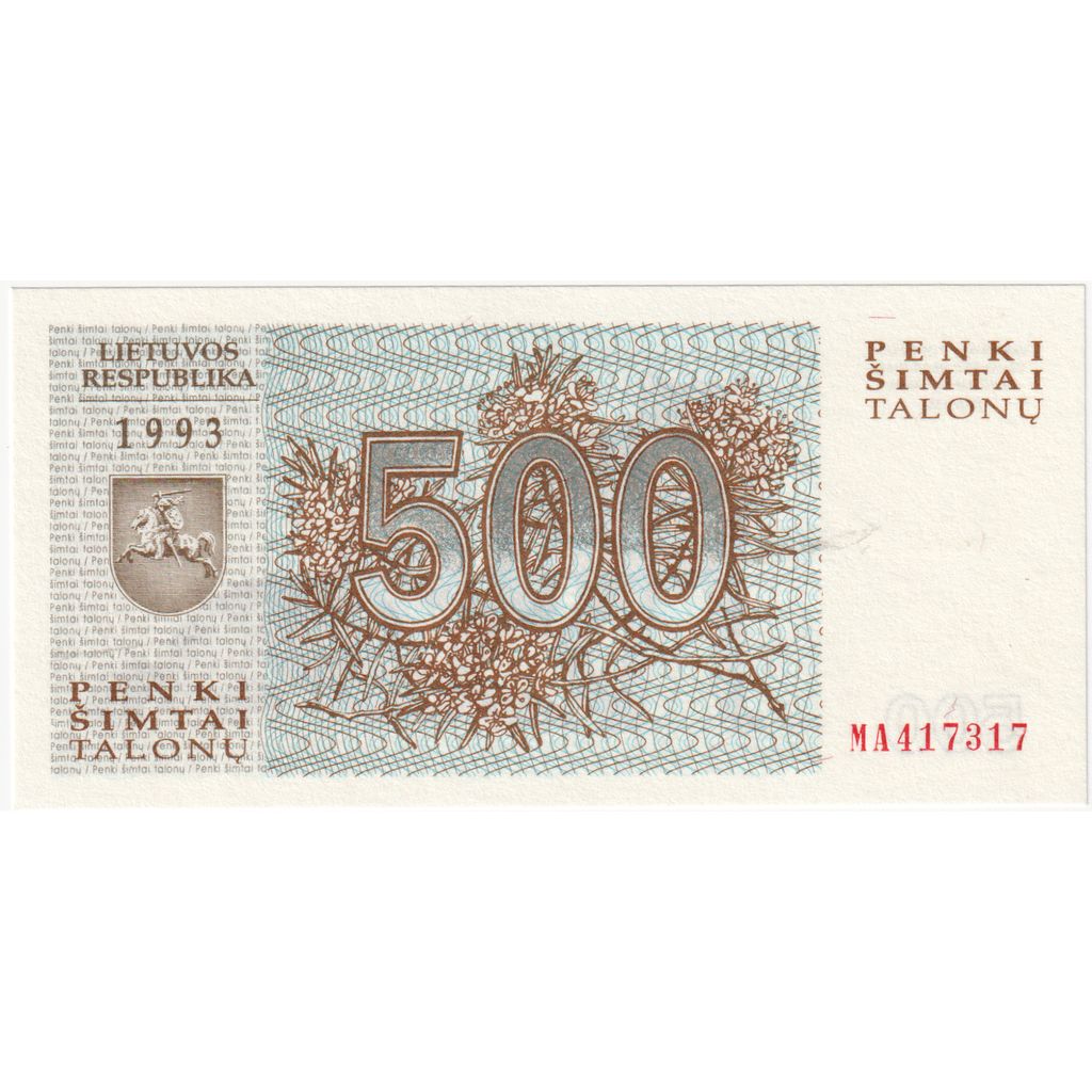 Litva,
 
 500 mincí,
 
 UNC(65-70)