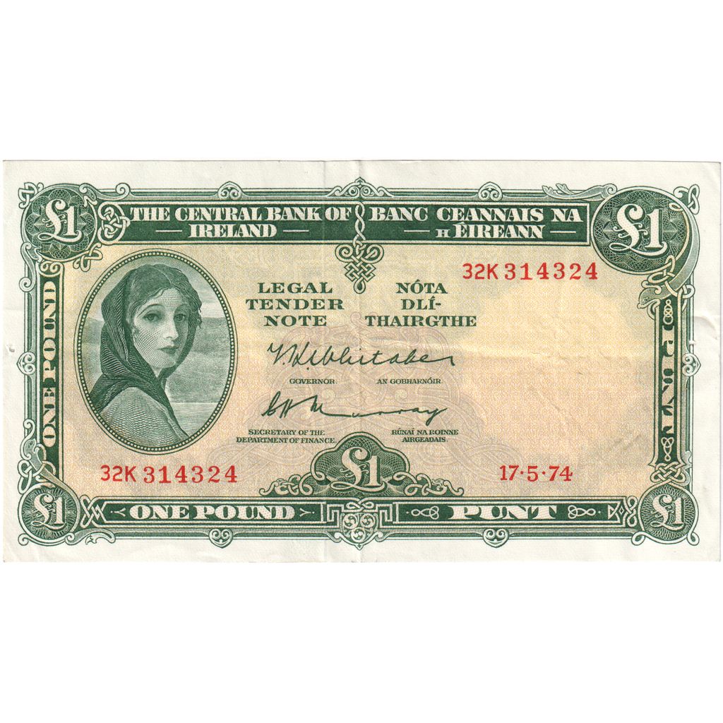 Írsko – republika, 
  
  1 libra, 
  
  PE (40-45)