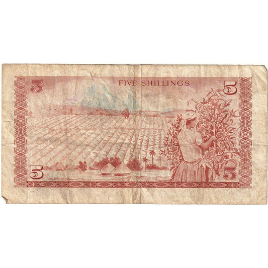 Keňa,
 
 5 šilingov,
 
 1978