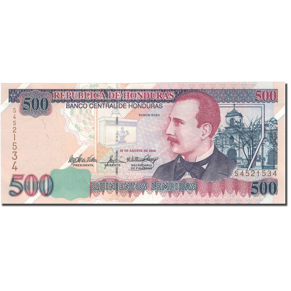 bankovka, 
  
  Honduras, 
  
  500 Lembir