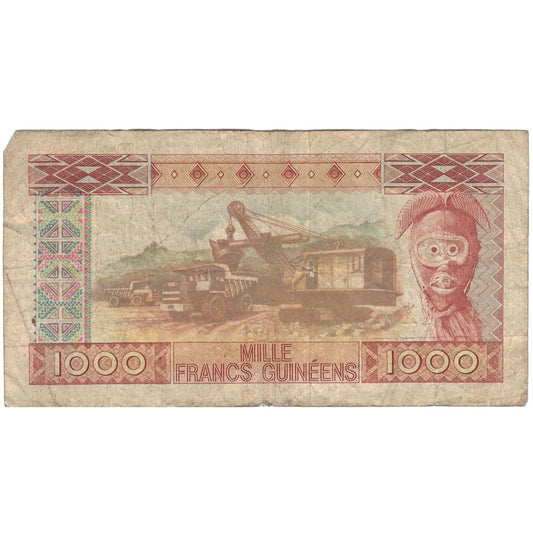 bankovka,
 
 Guinea,
 
 1000 frankov